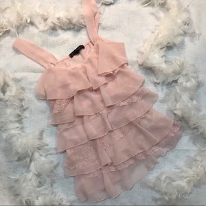 Sheer Pink Lace Tank